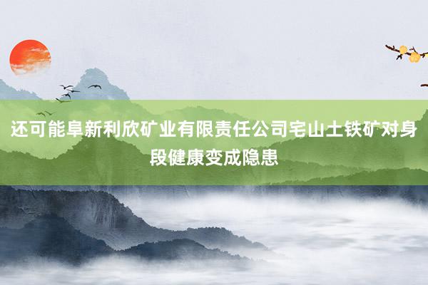 还可能阜新利欣矿业有限责任公司宅山土铁矿对身段健康变成隐患